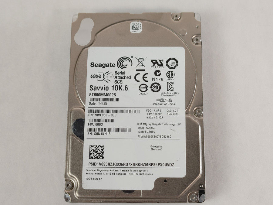 Lot of 2 Seagate  Savvio ST600MM0026 600 GB SAS 2 2.5 in Enterprise Drive