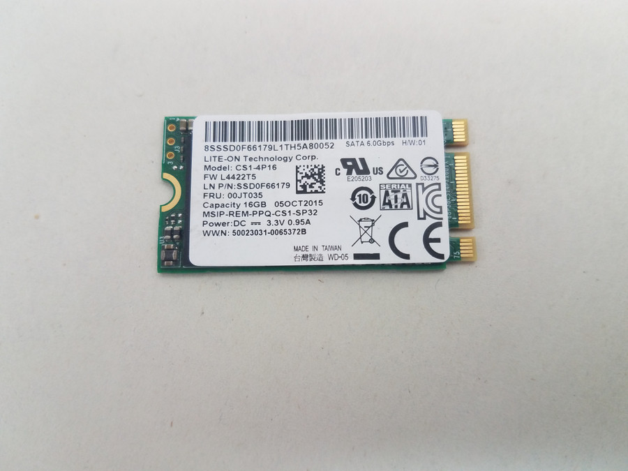 Lot of 2 LiteOn CS1 Series CS1-4P16 16 GB 42mm M.2 Solid State Drive