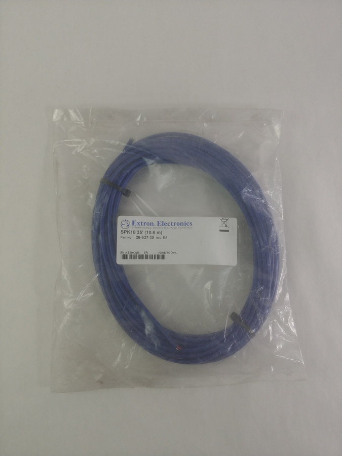 Lot of 5 New Extron 26-627-35 SPK 18 Precut Speaker Cables 35' (10.6 m) Rev. B1