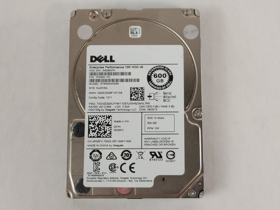 Lot of 10 Seagate Dell ST600MM0088 600 GB 2.5 in SAS 3 Enterprise Hard Drive