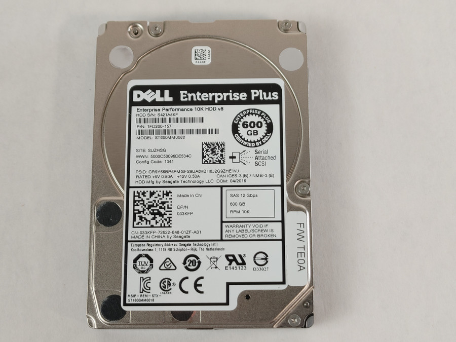 Seagate Dell Enterprise Plus ST600MM0088 600 GB SAS 3 2.5" Hard Drive