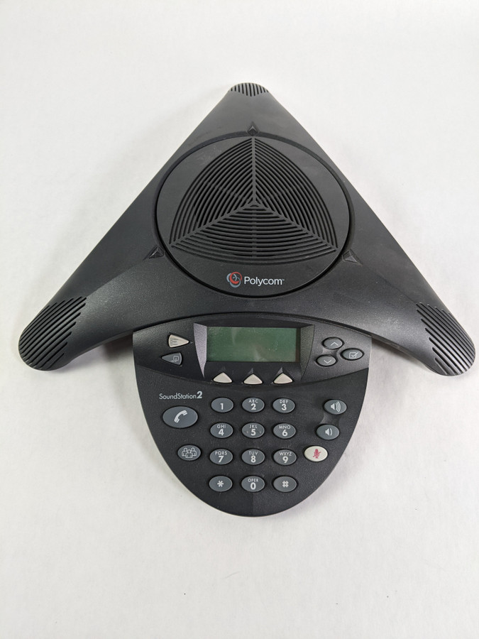 Lot of 2 Polycom 2201-16200-601 Sound Station 2 Conference Phone