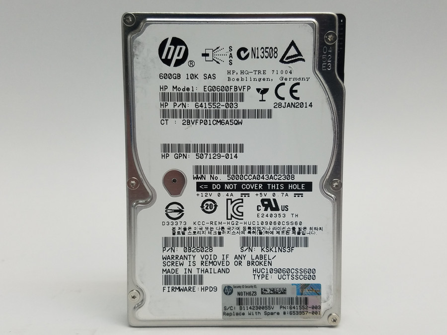 Hitachi HP HUC109060CSS600 600 GB SAS 2 2.5 in Enterprise Drive