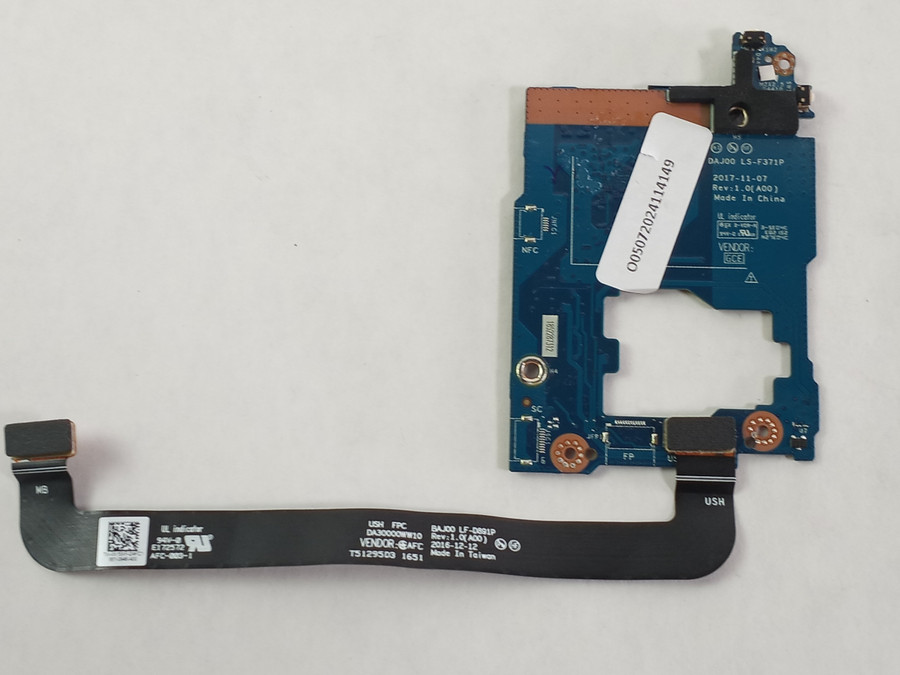 Lot of 2 Dell Latitude 5290 Laptop 2-in-1 USH Power Button Board with Cable YFXHX
