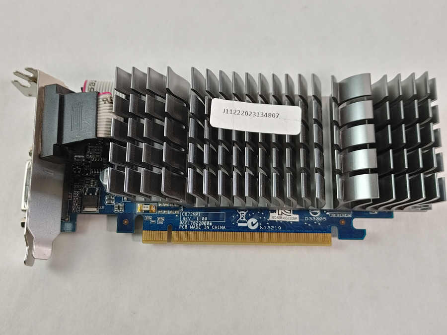 Lot of 2 Asus Nvidia GeForce 210 1 GB DDR3 PCI-E x16 Low Profile Video Card