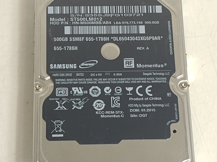 Seagate Apple ST500LM012 500 GB SATA III 2.5 in Drive
