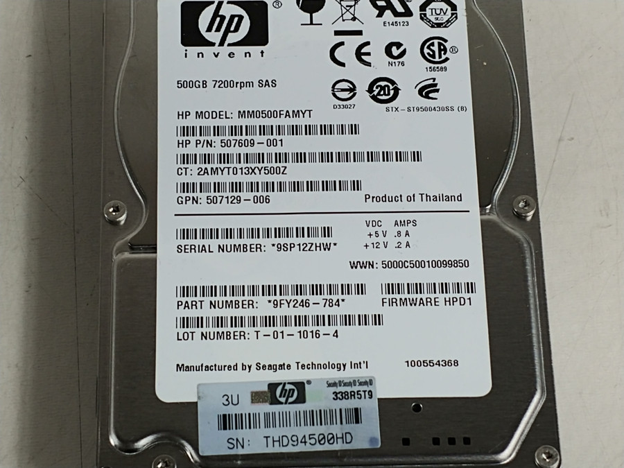 Seagate HP 9FY246-784 500 GB SAS 2 2.5 in Enterprise Hard Drive