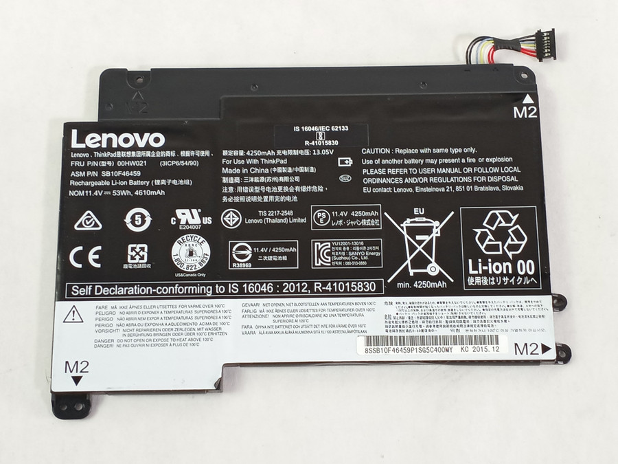 Lot of 2 Lenovo 00HW021 4610mAh 3 Cell Laptop Battery for  ThinkPad Yoga 460