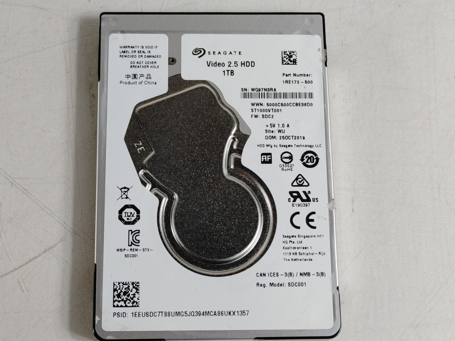Lot of 2 Seagate Video 2.5 1TB SATA III 2.5 in Laptop Hard Drive ST1000VT001