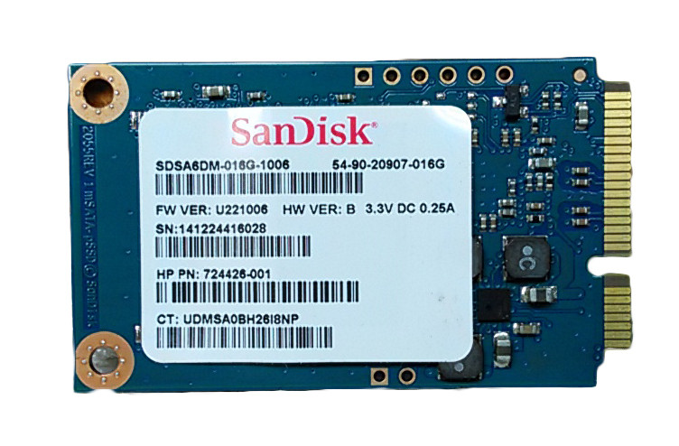 SanDisk U110 SDSA6DM-016G 16 GB 1.8 in mSATA Solid State Drive