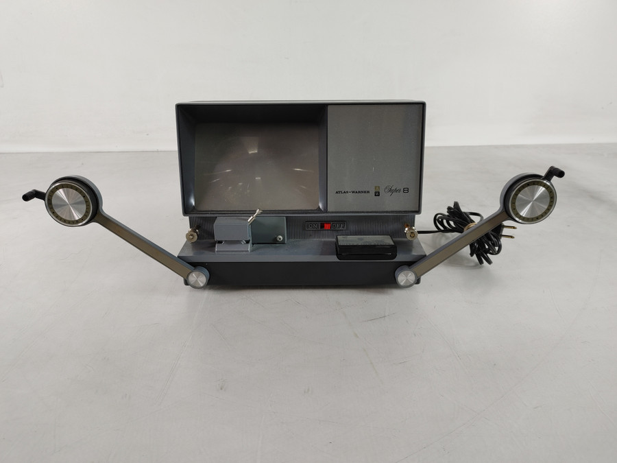 Vintage Atlas Warner 500 Super 8 film editor and viewer with Film Splicer
