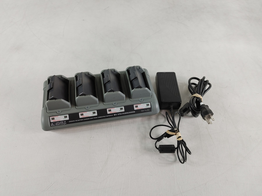 Zebra UCL172-4 Quad Battery Charger W/ Batteries & Power Cord
