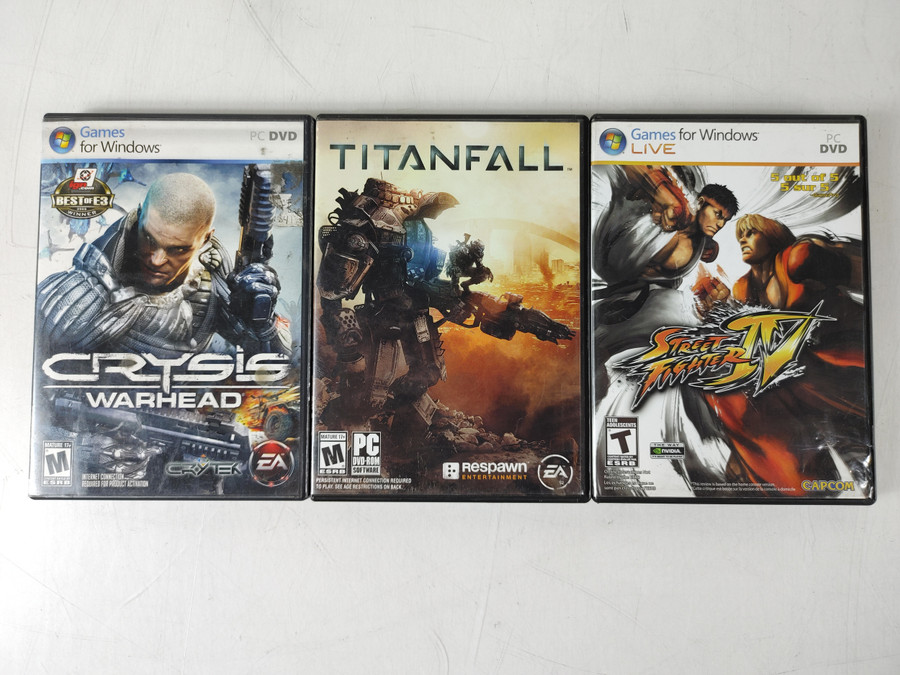 Microsoft PC Titanfall, Crysis Warhead and Street Fighter IV For Parts
