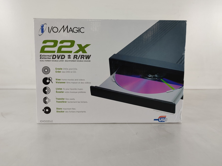 New I/O Magic IDVD22DLE DVD +/- R/RW Dual Format Double Layer DVD Drive