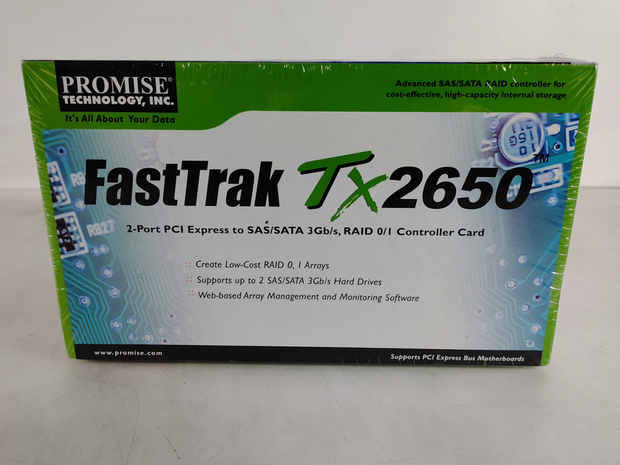 New Promise Technology FTTX2650 FastTrak TX2650 2-Port SAS/SATA 3G PCIe x1 Controller