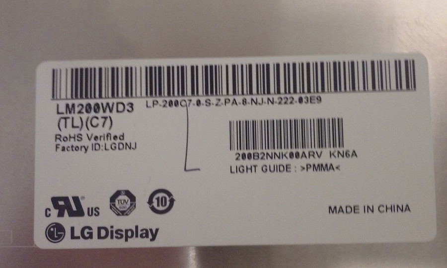 LG LM200WD3 (TL)(C7) 20"  1600x900 TFT-LCD Monitor Panel