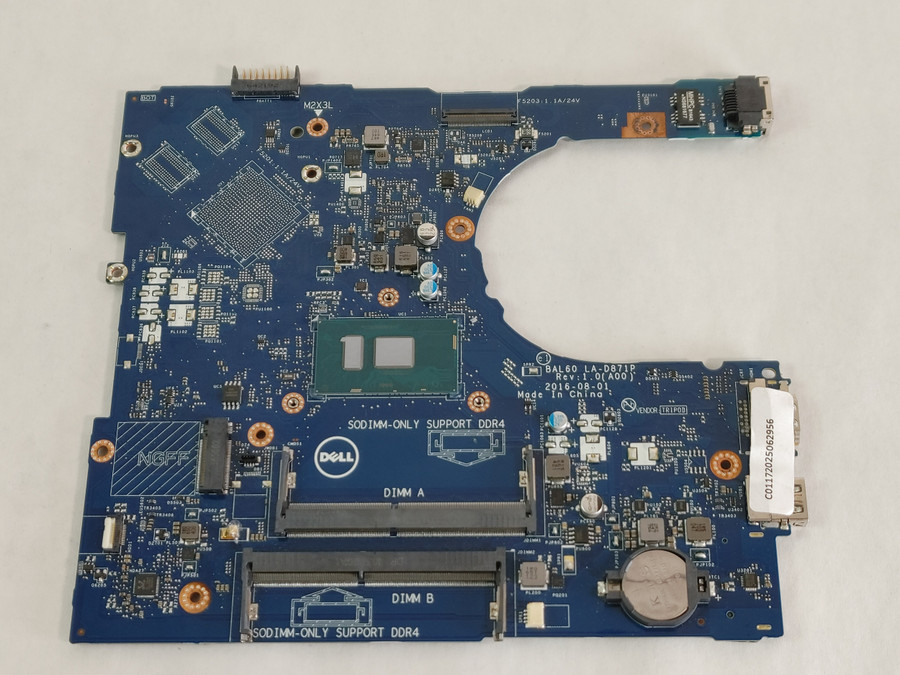 Dell DMD9K Inspiron 15 5566 i3-7100U 2.4 GHz DDR4 Laptop Motherboard