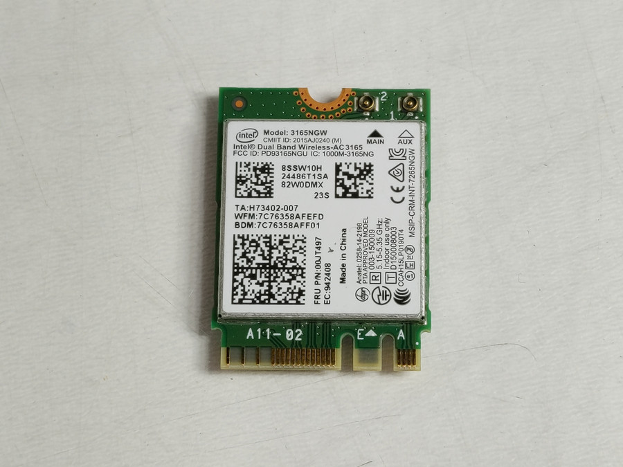 Lot of 5 Lenovo 00JT497 Wireless-AC 3165NGW 802.11n M.2 WiFi + Bluetooth 4.0
