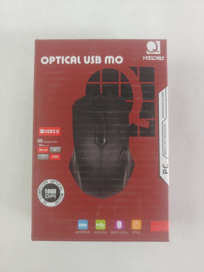 Lot of 2 New Q Micro WIN2000 3D USB 3 Button Standard Mouse Black