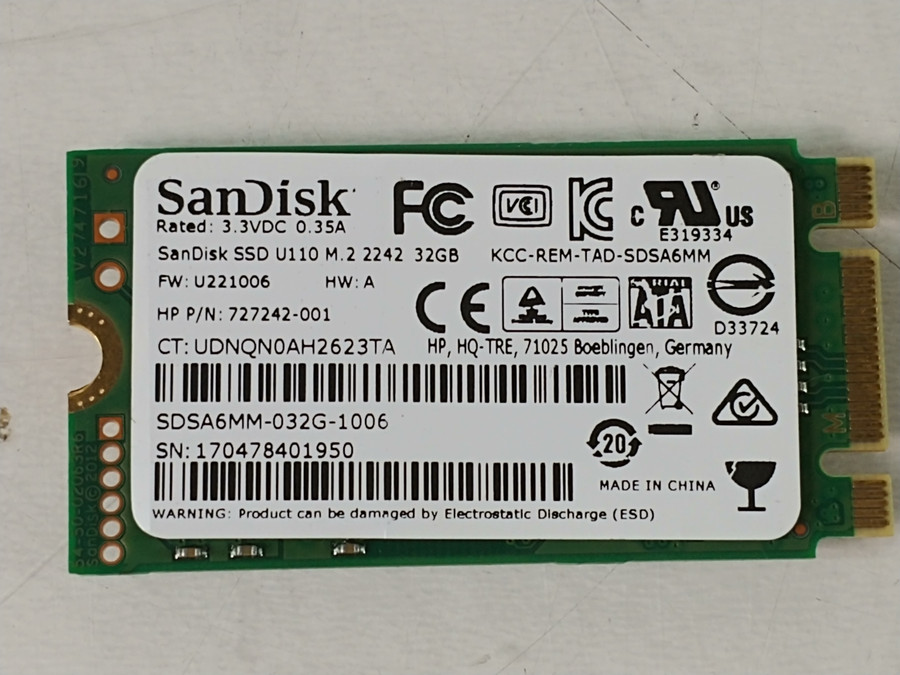 SanDisk U110 SDSA6MM-032G 32 GB M.2 42mm Solid State Drive