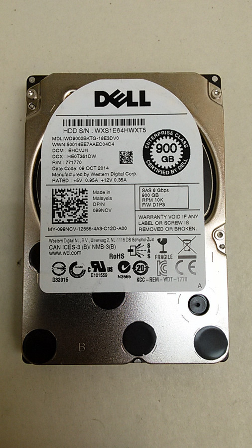 Western Digital Dell WD9002BKTG WD XE 900GB 2.5" SAS 2 Enterprise Hard Drive