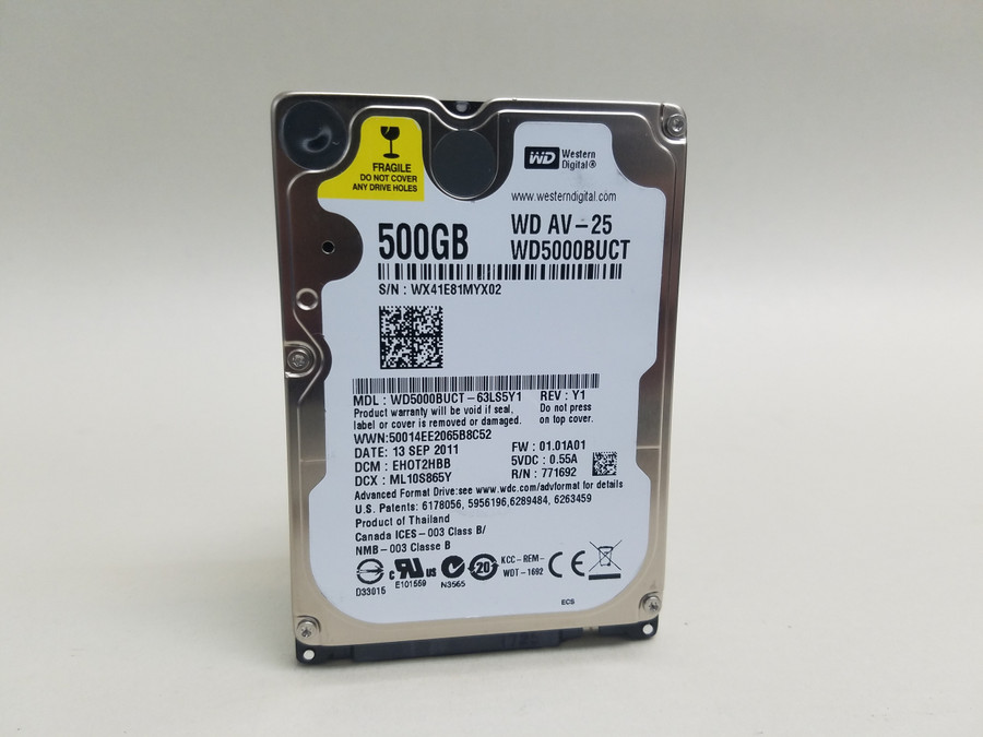Western Digital AV-25 WD5000BUCT 500 GB SATA II 2.5" Laptop Hard Drive