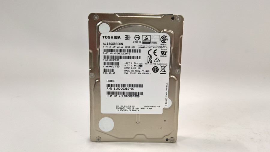 Lot of 20 Toshiba EMC AL13SXB600N 600 GB SAS 2 2.5 in Enterprise Hard Drive