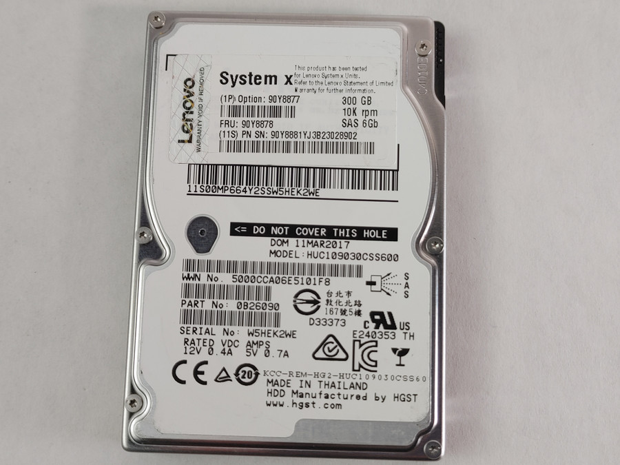 Hitachi Lenovo HUC109030CSS600 300 GB SAS 2 2.5 in Enterprise Drive