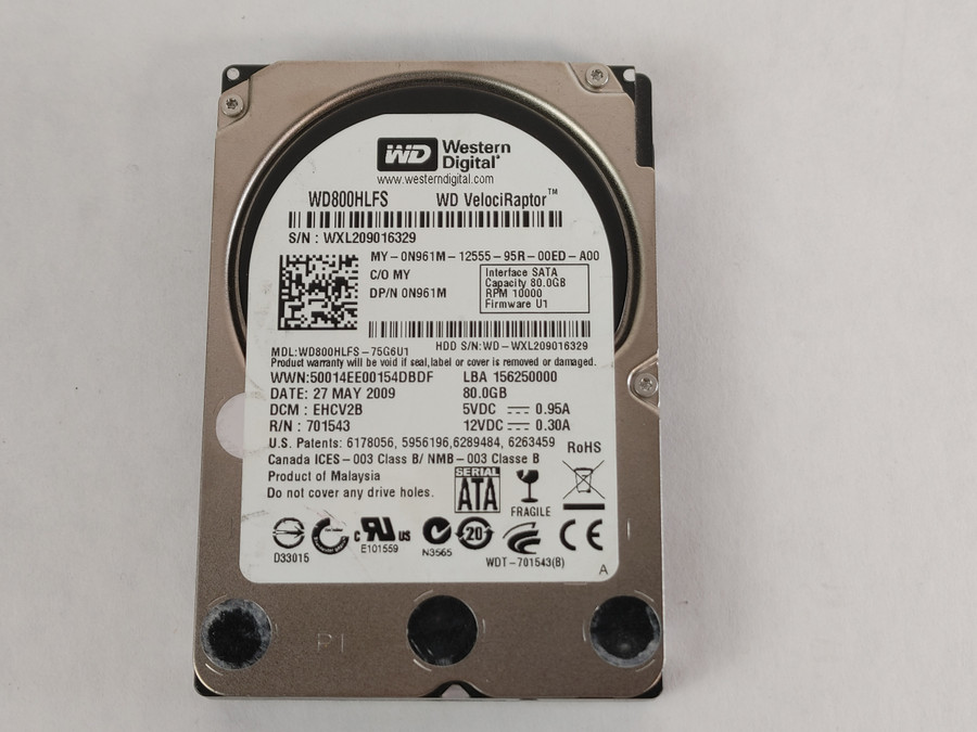 Western Digital VelociRaptor WD800HLFS 80 GB SATA II 2.5 in Hard Drive