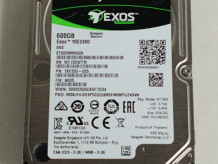 Lot of 10 Seagate Exos 10E2400 ST600MM0009 600 GB SAS 3 2.5 in Enterprise Drive