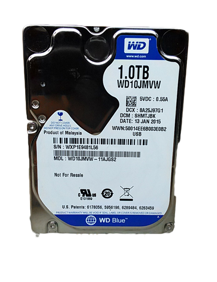 Lot of 2 Western Digital  WD Blue WD10JMVW 1TB 2.5" USB 3.0 External Hard Drive