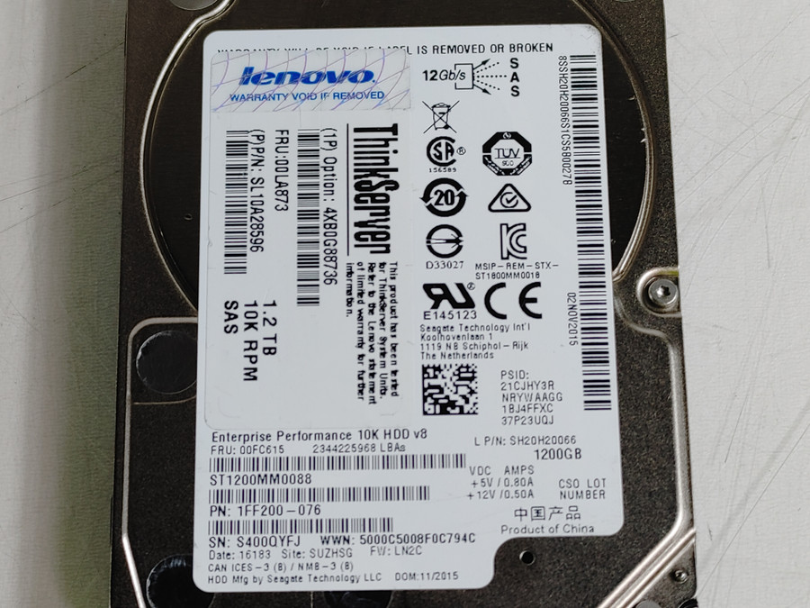 Seagate Lenovo ST1200MM0088 1.2 TB SAS 3 2.5 in Enterprise Drive