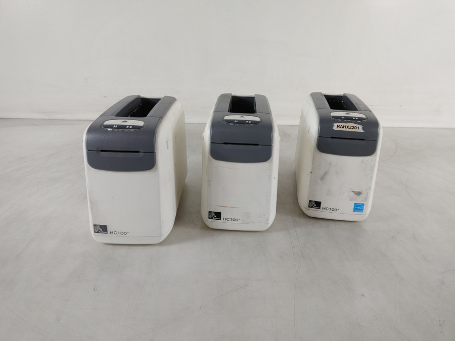 Lot of 3 Zebra HC100 USB Monochrome Wristband Printer