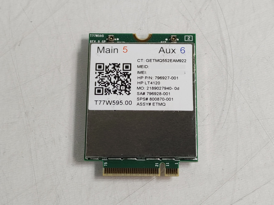 Lot of 5 HP 796927-001 T77W595 LT4120 M.2 4G LTE Mobile WWAN Module
