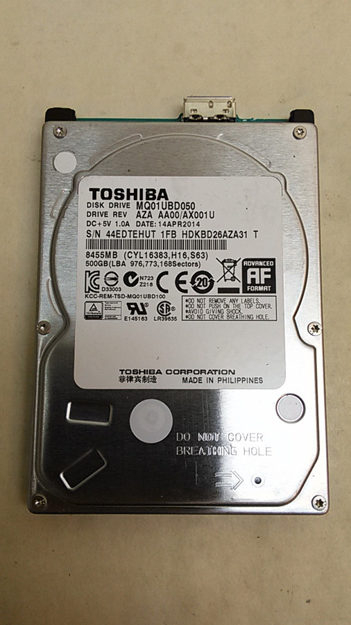 Lot of 2 Toshiba  MQ01UBD050  500GB 2.5" USB 3.0 External Hard Drive