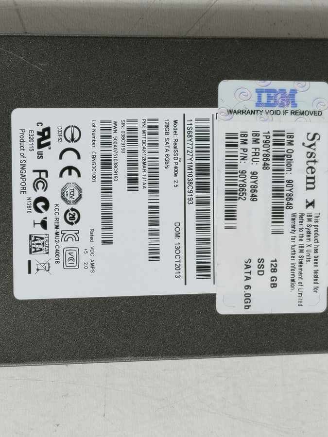 Micron IBM P400e MTFDDAK128MAR 128 GB SATA III 2.5 in Solid State Drive