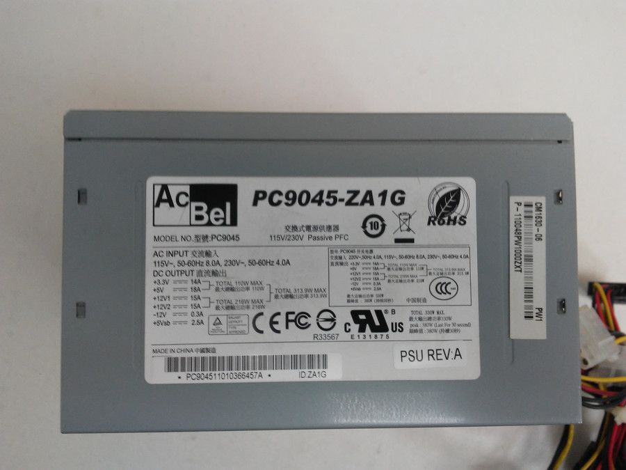 AcBel PC9045 330W 24 Pin ATX Desktop Power Supply