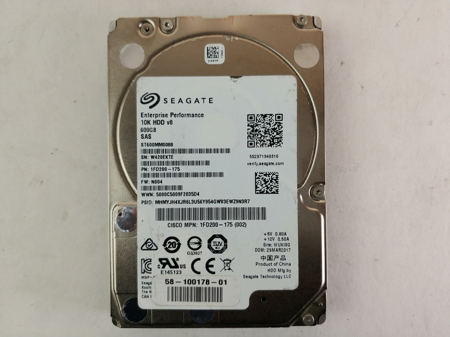 Seagate Cisco ST600MM0088 600 GB SAS 3 2.5 in Enterprise Hard Drive
