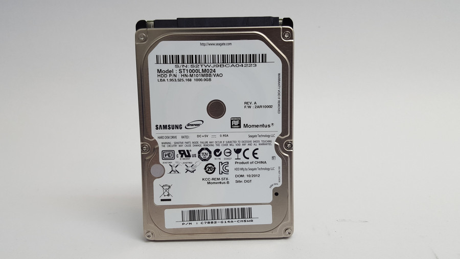 Lot of 2 Samsung SpinPoint M8 ST1000LM024 1TB 2.5" SATA II Laptop Hard Drive
