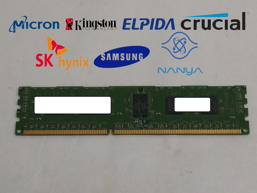 Major Brand 4 GB DDR3-1600 PC3-12800R 1Rx8 1.5V DIMM Server RAM