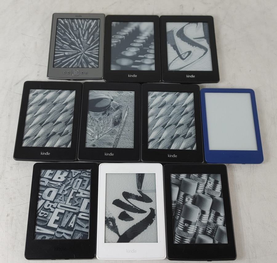 Lot of 10 Amazon C2V2L3 Kindle Paperwhites & Basic Kindles Mixed Gens For Parts