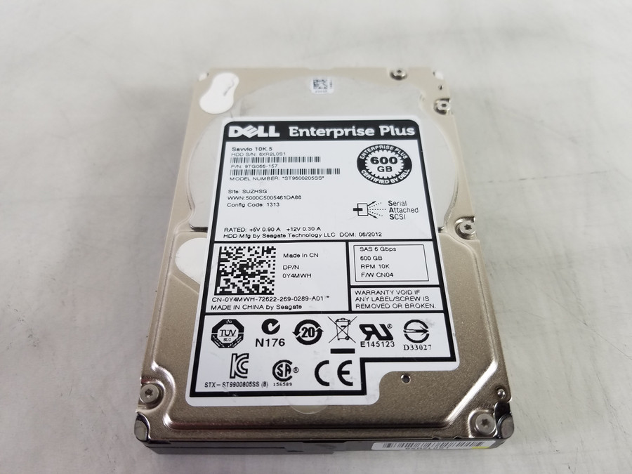 Lot of 5 Seagate Dell Enterprise Plus ST9600205SS 600 GB 2.5" SAS 2 Hard Drive