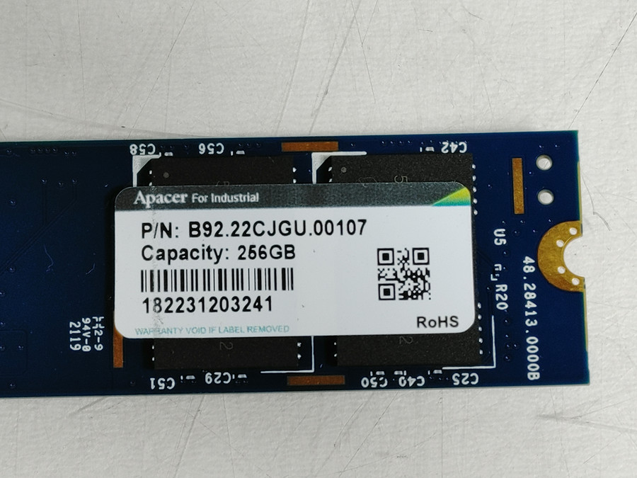 Lot of 2 Apacer B92.22CJGU.00107 256 GB NVMe 80mm Solid State Drive