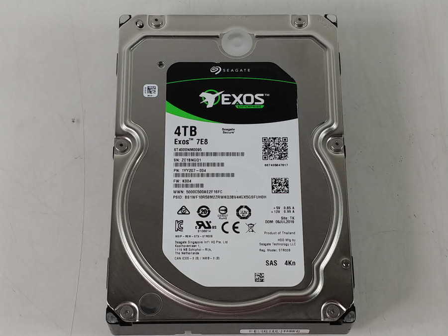 Lot of 5 Seagate Exos 7E8 ST4000NM0095 4 TB SAS 3 3.5 in Enterprise Drive