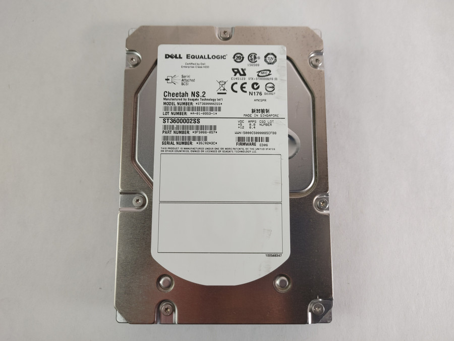 Lot of 5 Seagate Dell EqualLogic ST3600002SS 600GB 3.5" SAS 2 Enterprise HDD