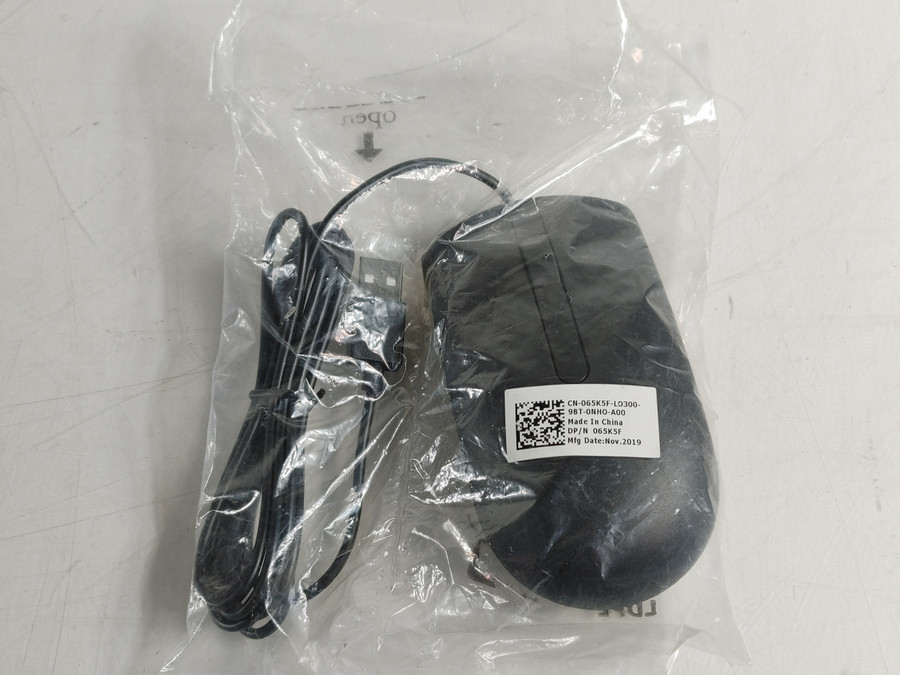 Lot of 2 New Dell 65K5F USB-Wired 3 Button MS116-BLK Optical Mouse