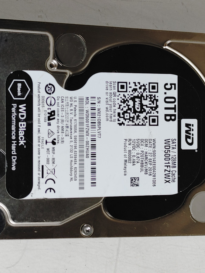 Western Digital WD Black WD5001FZWX 5 TB SATA III 3.5 in Drive