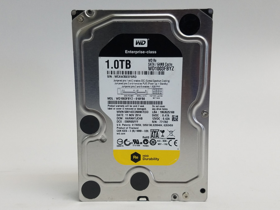 Western Digital WD1003FBYZ 1 TB 3.5 in SATA III Enterprise Hard Drive