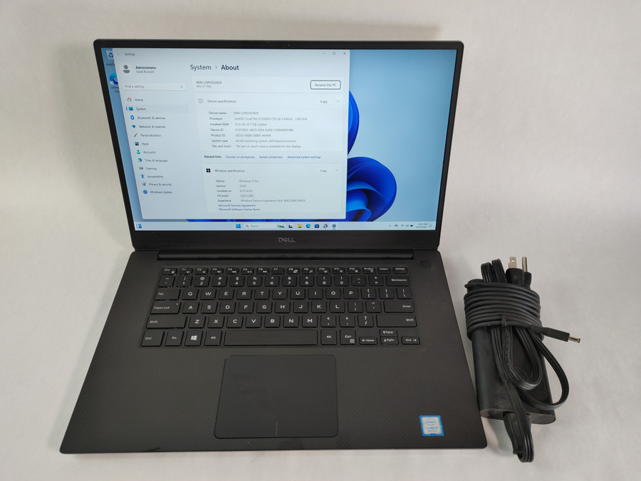 Dell XPS 15 7590 Core i5-9300H 2.40 GHz 32 GB 512 GB NVMe Windows 11 Pro Laptop A1