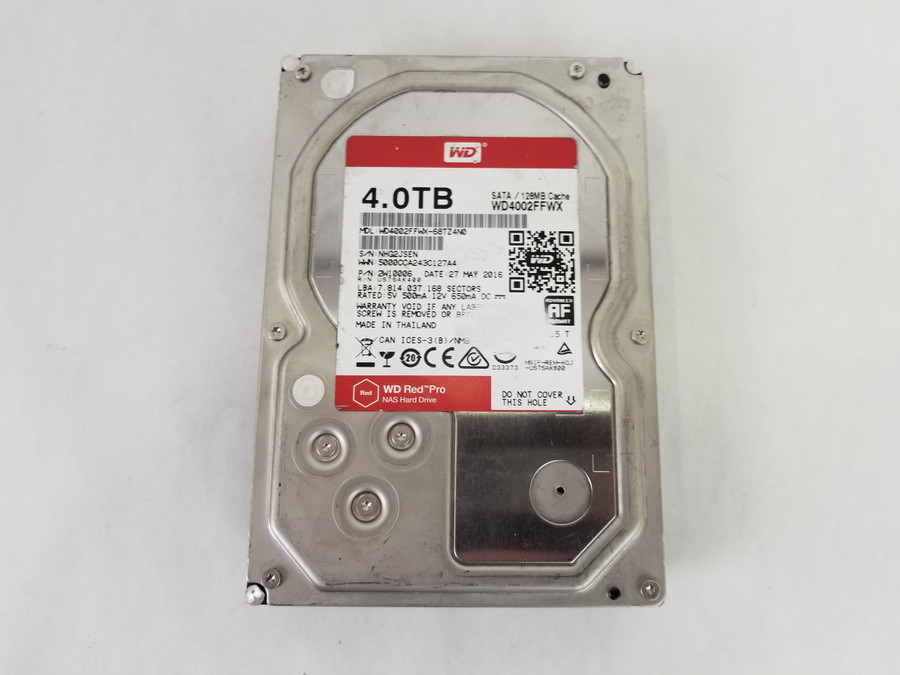 Lot of 2 Western Digital  Red Pro NAS WD4002FFWX 4 TB SATA III 3.5 in Desktop